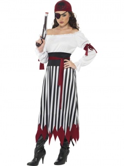 Kostým Pirátka s dlouhými šaty