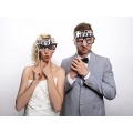 Brýle pro ženicha a nevěstu na tyčkách