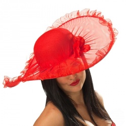 Dámský klobouk - červený