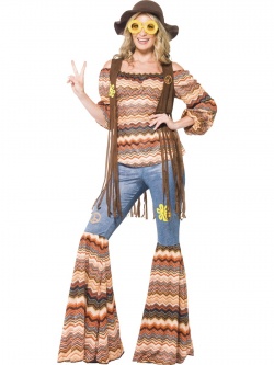 Funky dámský Hippie kostým