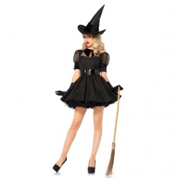 Vintage čarodějnický dámský kostým
