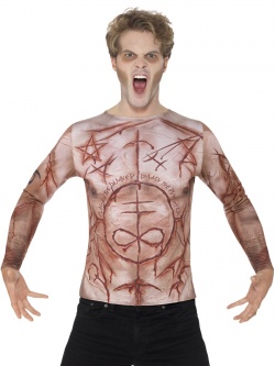 Halloween triko - Vyřezaná kůže